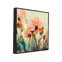 Colorful Abstract Floating Framed Floral Wall Painting - All India Decor