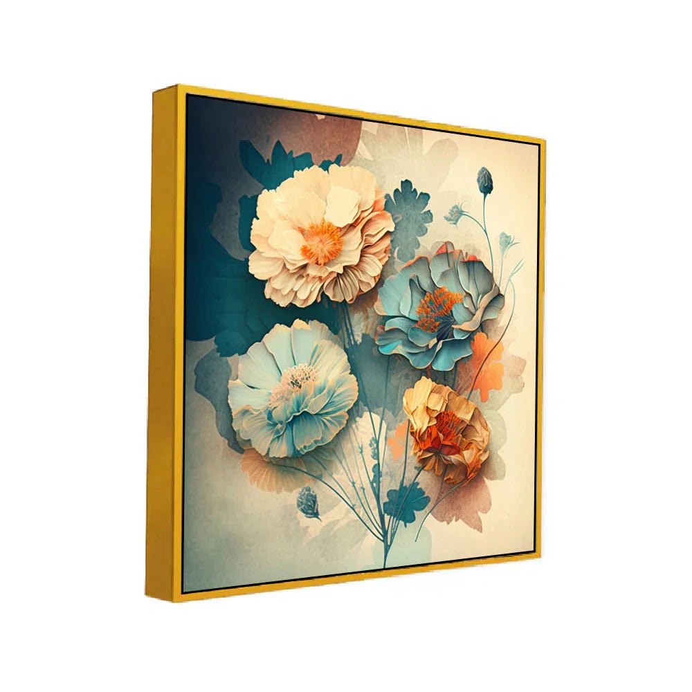 Vibrant Colorful Floral Canvas Wall Painting - All India Decor