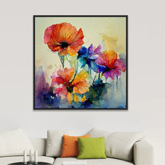 Modern and Elegant Abstract Flower Canvas Wall Painting - All India Decor