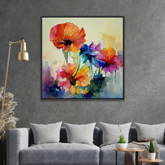 Modern and Elegant Abstract Flower Canvas Wall Painting - All India Decor
