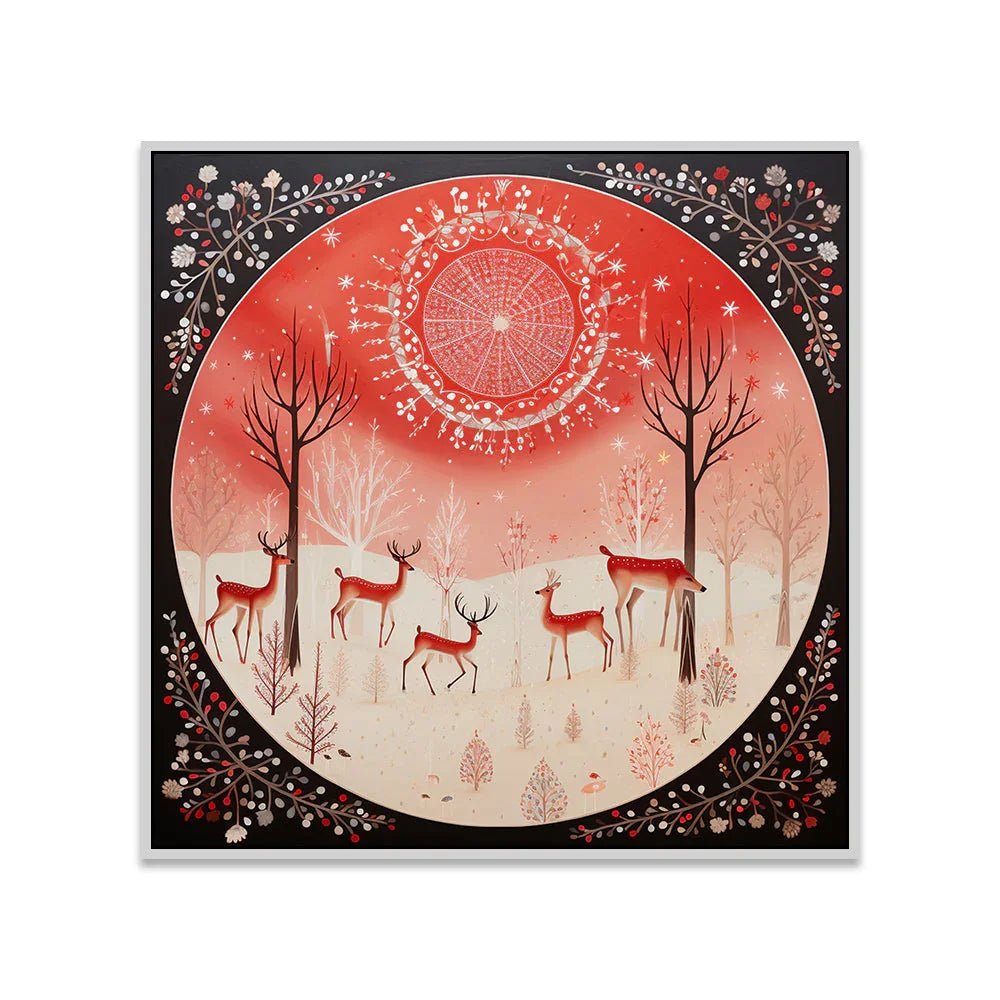 Vintage Christmas Canvas Wall Painting with Warm Festive Vibes - All India Decor
