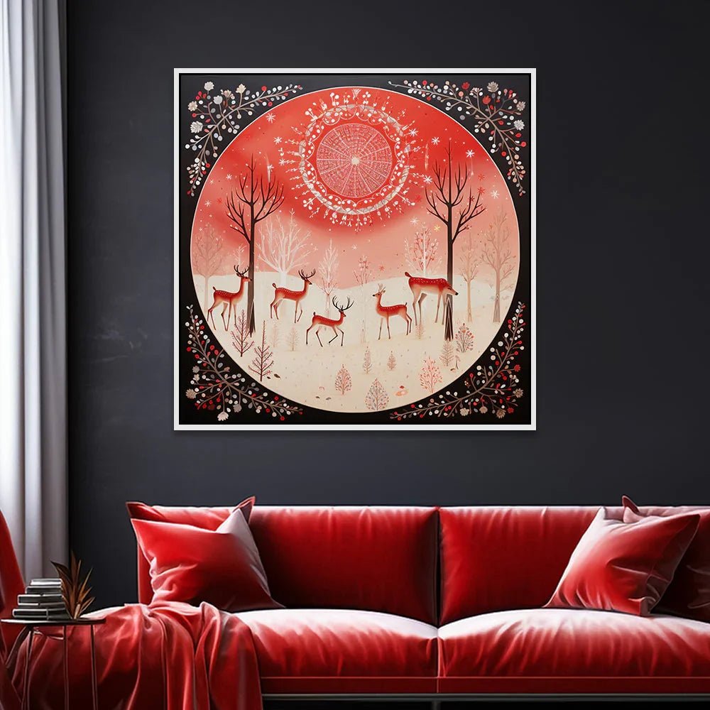 Vintage Christmas Canvas Wall Painting with Warm Festive Vibes - All India Decor