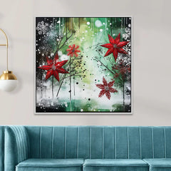 Winter Wonderland Mural Christmas Canvas Wall Painting - All India Decor