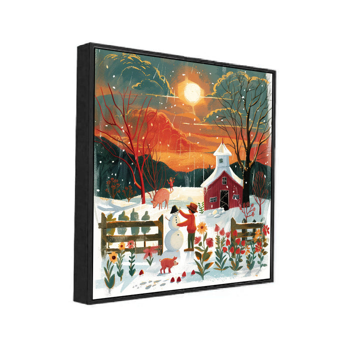 Merry Christmas Theme Canvas Wall Painting