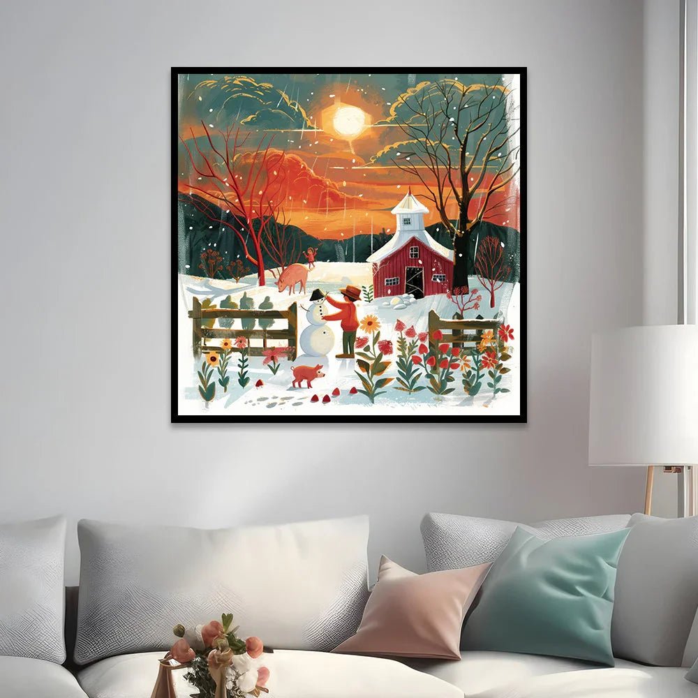 Merry Christmas Theme Canvas Wall Painting - All India Decor