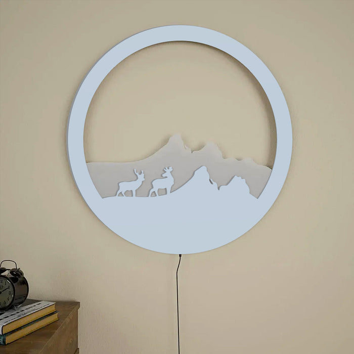 led wall light Backlit Wall Art Wooden Backlit Wall Art Designer wall art