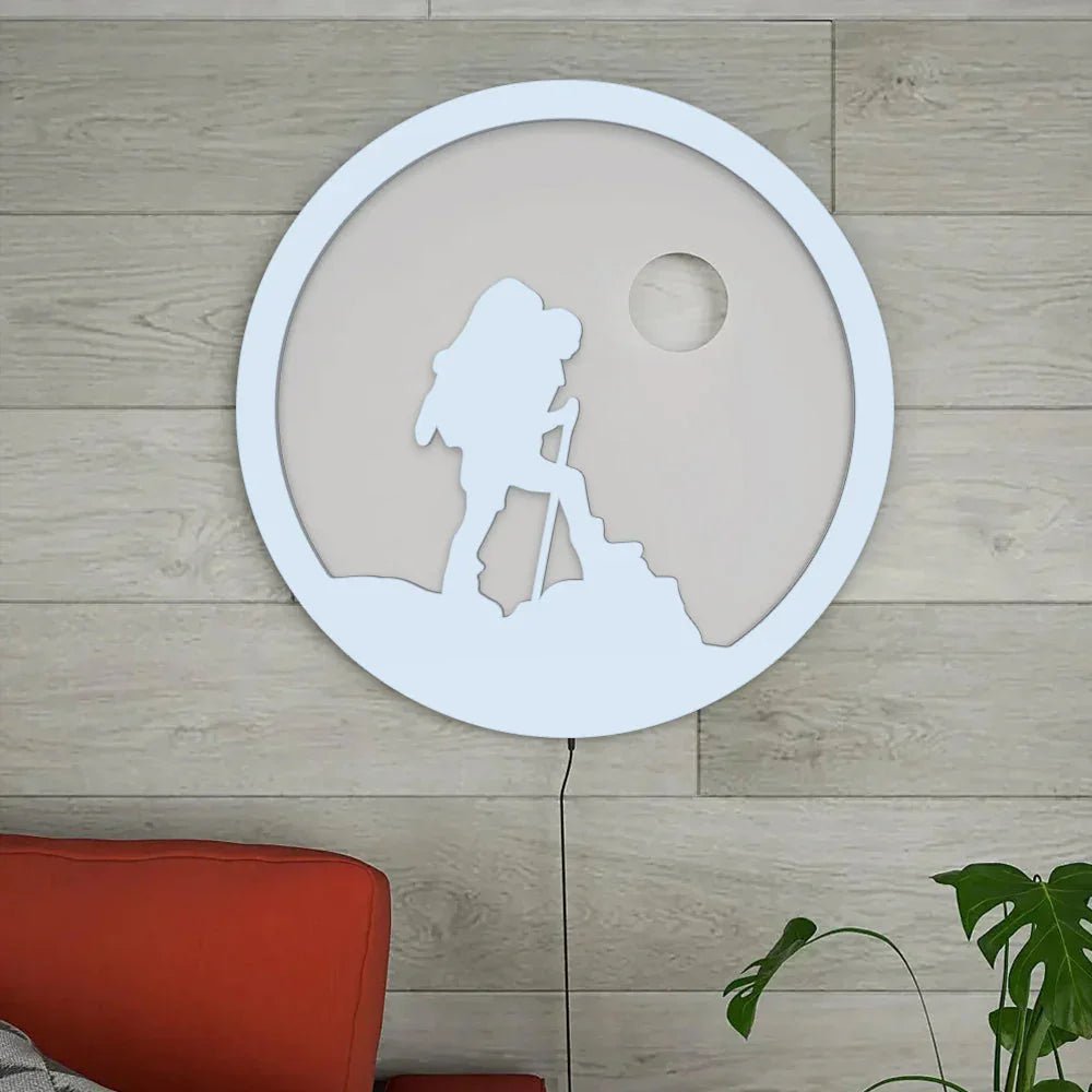 Trekking Night LED Backlit Wall Art - All India Decor