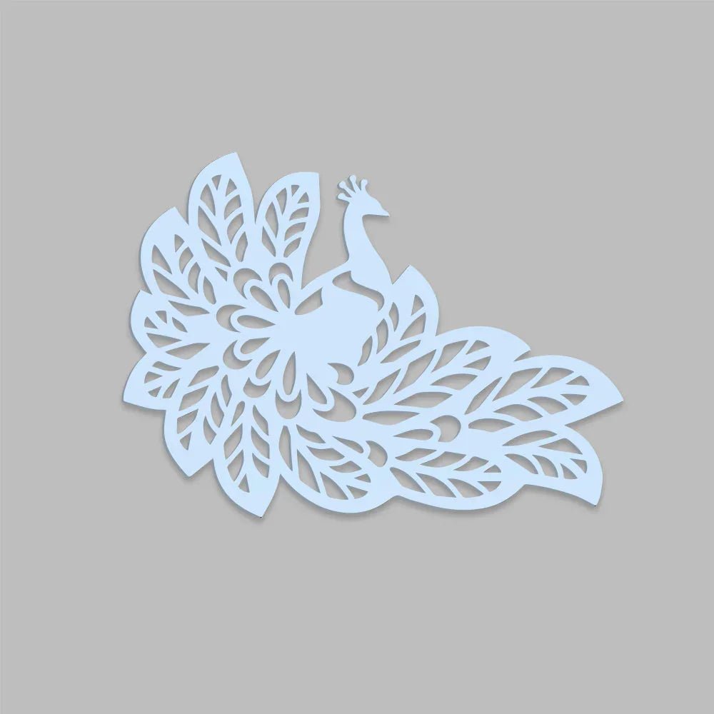 Beautiful Peacock Wings Designer Art Backlit Wooden Wall Decor with LED Night Light Walnut Finish - All India Decor