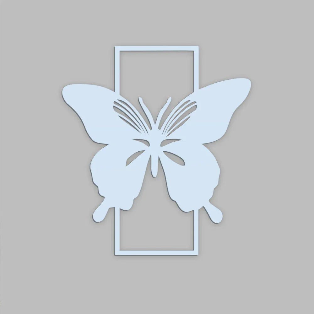 Modern Butterfly Art Backlit Wooden Wall Decor with LED Night Light Walnut Finish - All India Decor