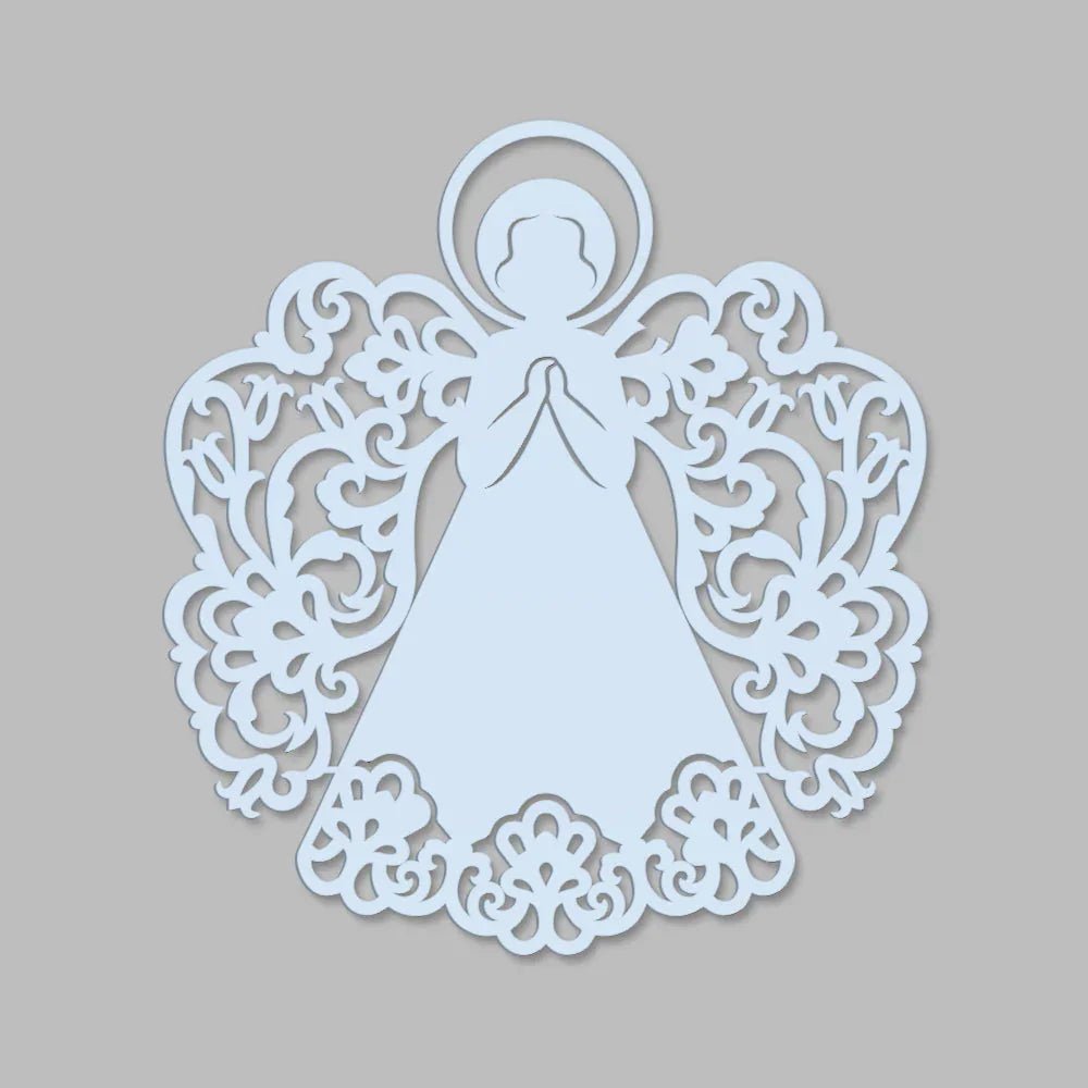 Fairy Angel Backlit Wooden Wall Hanging with LED Night Light Walnut Finish - All India Decor