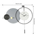 Wall clock with measurement details on a white background