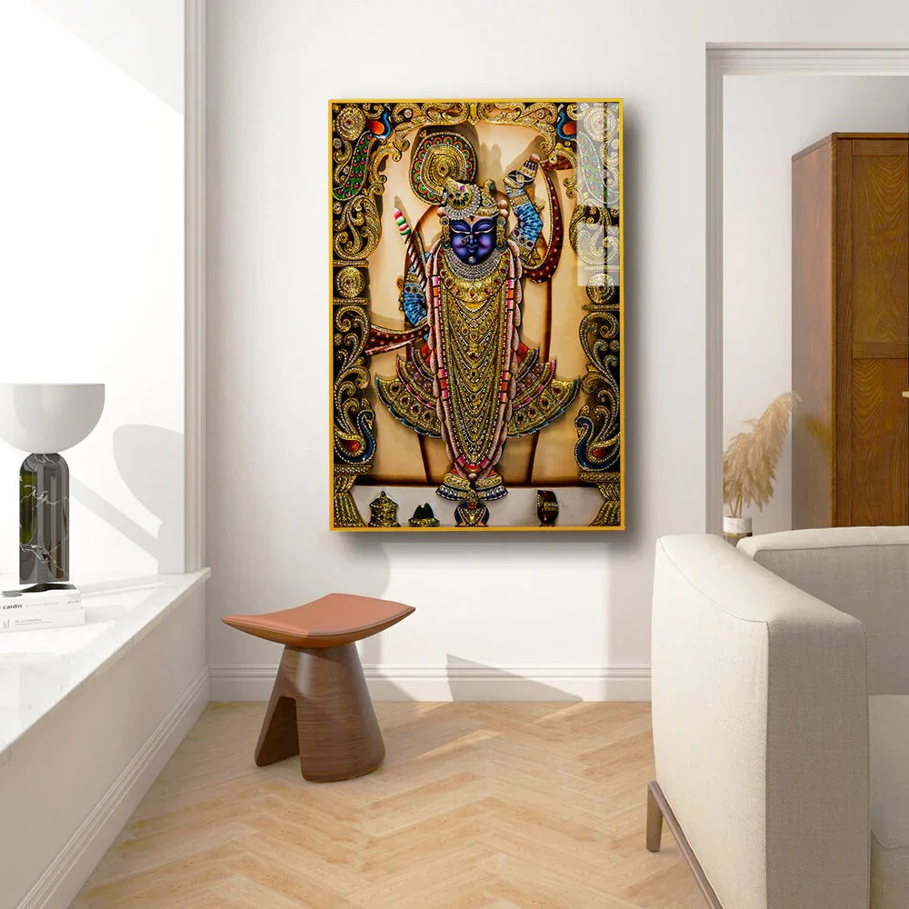 Beautiful Shreenath Ji Maharaj Acrylic Wall Paintings for Personalized Décor - All India Decor