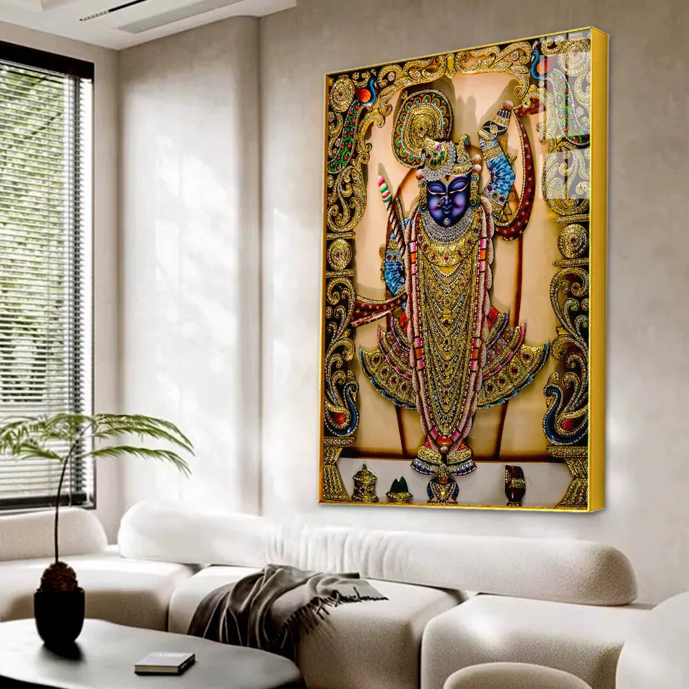 Beautiful Shreenath Ji Maharaj Acrylic Wall Paintings for Personalized Décor - All India Decor