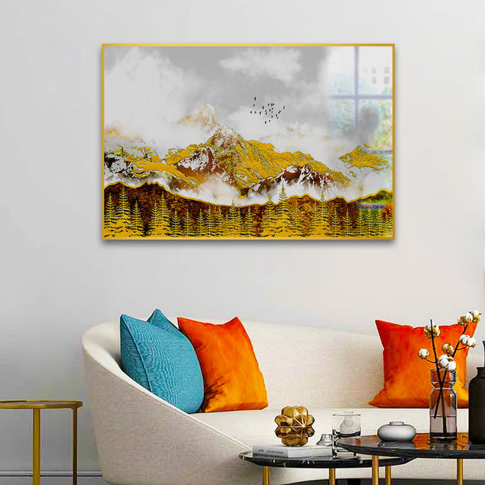 Premium Golden Forest Acrylic Wall Paintings & Arts