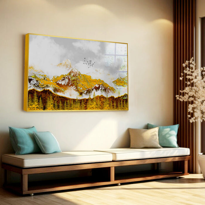 Premium Golden Forest Acrylic Wall Paintings & Arts