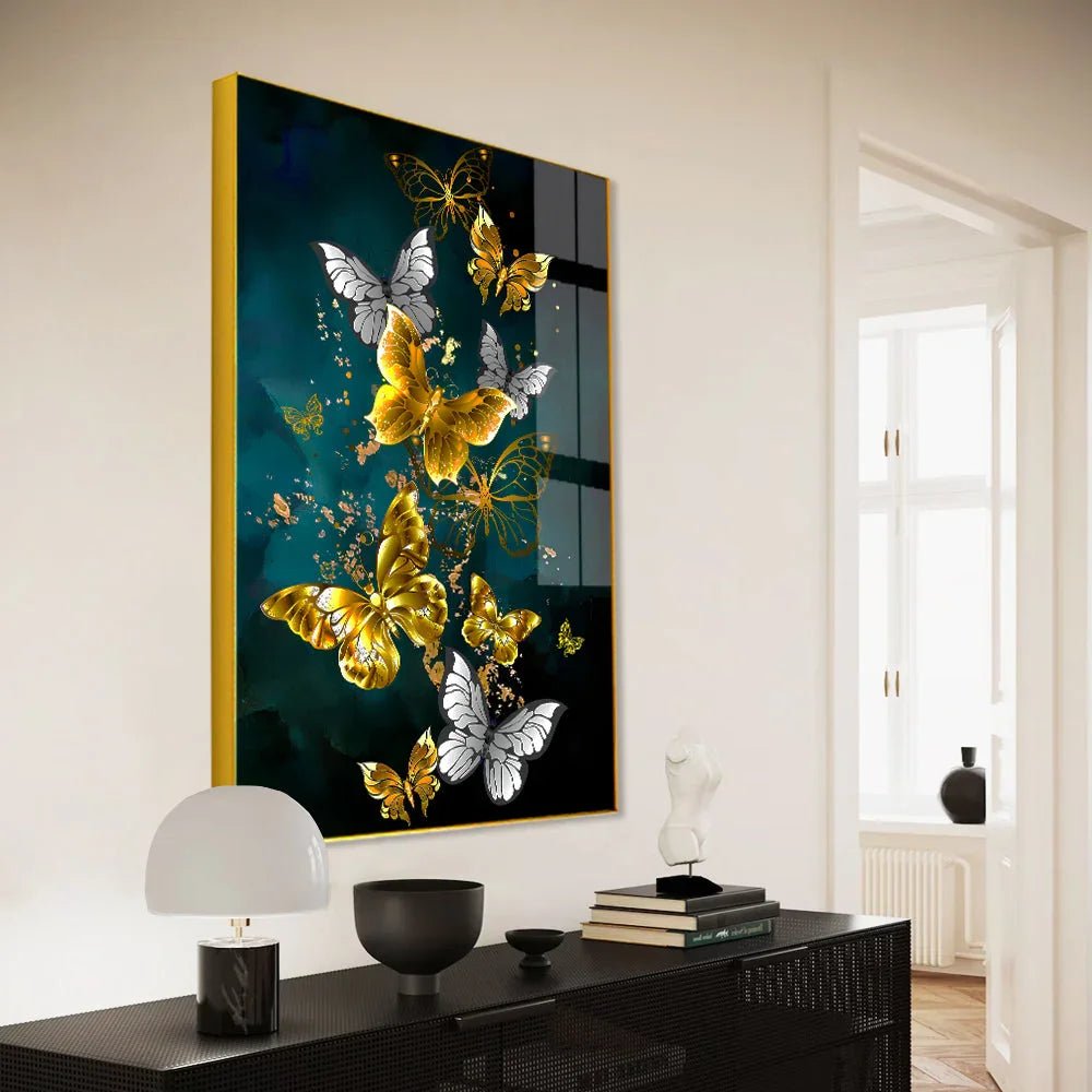 Beautiful Butterfly Fying Acrylic Wall Paintings & Arts - All India Decor