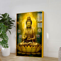 Beautiful Blessing Gautam Buddha Acrylic Wall Paintings & Arts