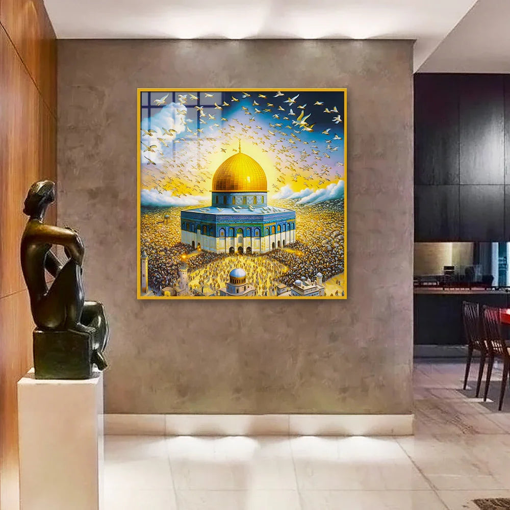 Beautiful Modern Design Mosque Acrylic Wall Paintings & Arts - All India Decor