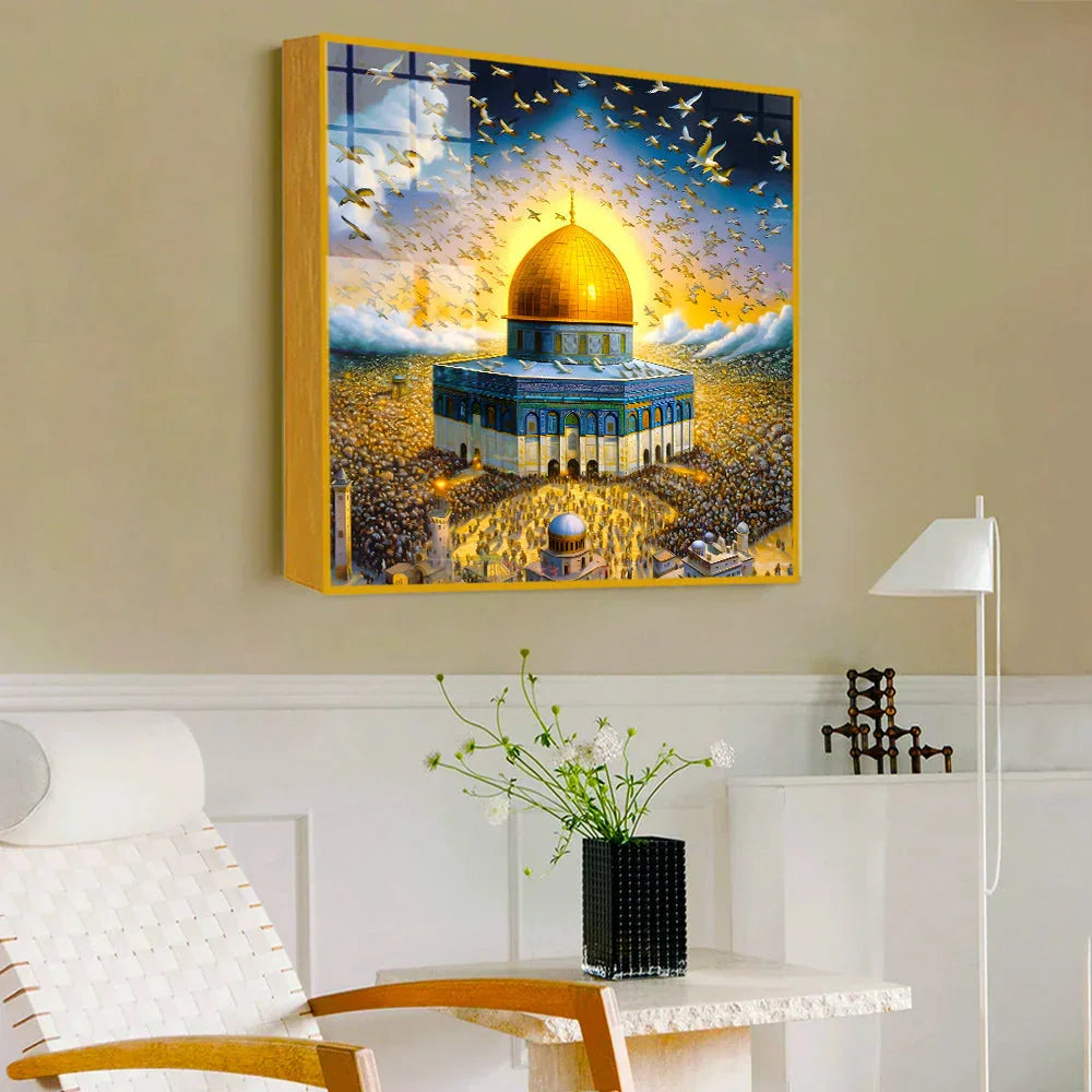 Beautiful Modern Design Mosque Acrylic Wall Paintings & Arts - All India Decor