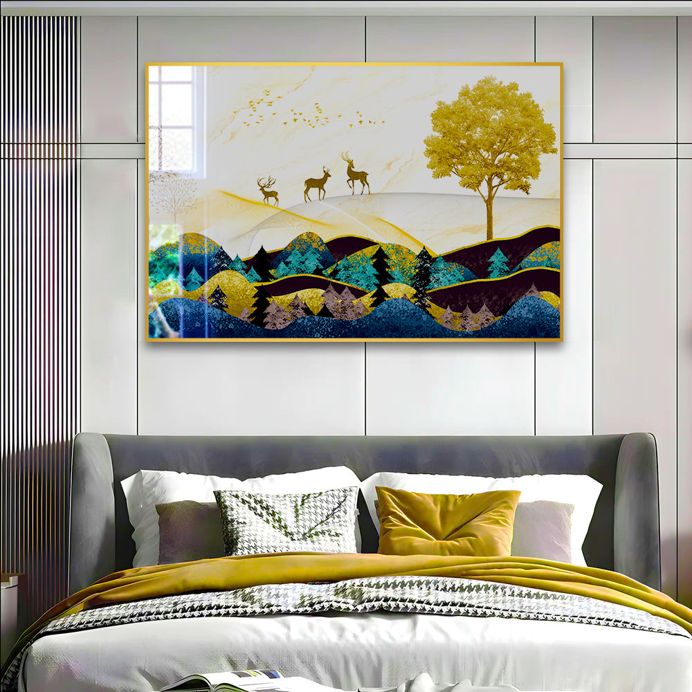 Beautiful Deer in Nature Acrylic Wall Paintings & Arts