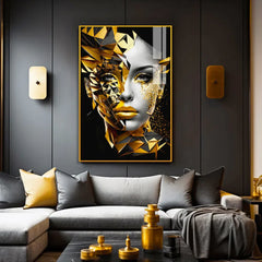 Beautiful Modern Golden Women: Elevate Your Walls with Acrylic Paintings - All India Decor