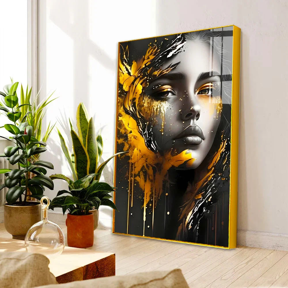 Artistic Innovation Girl Modern Acrylic Wall Art - All India Decor