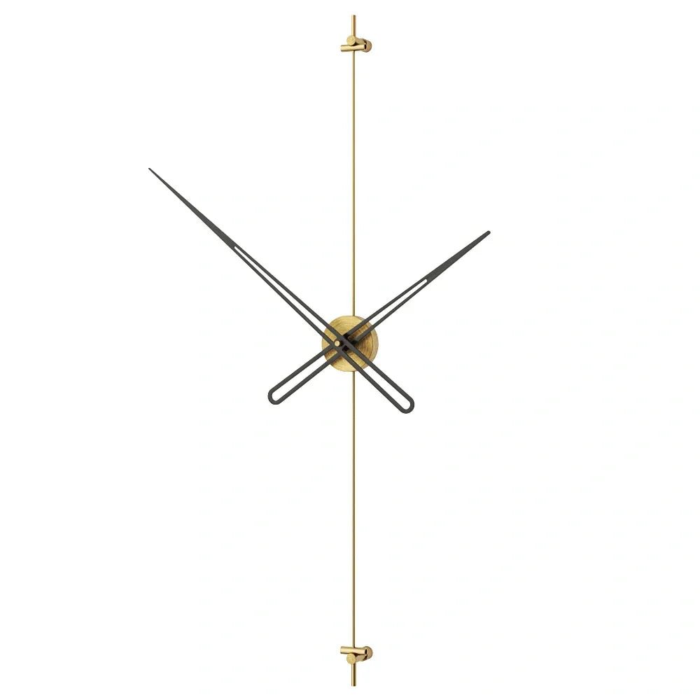 Black and Gold Large Wall Clock for Living Room - All India Decor