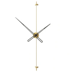 Black and Gold Large Wall Clock for Living Room - All India Decor