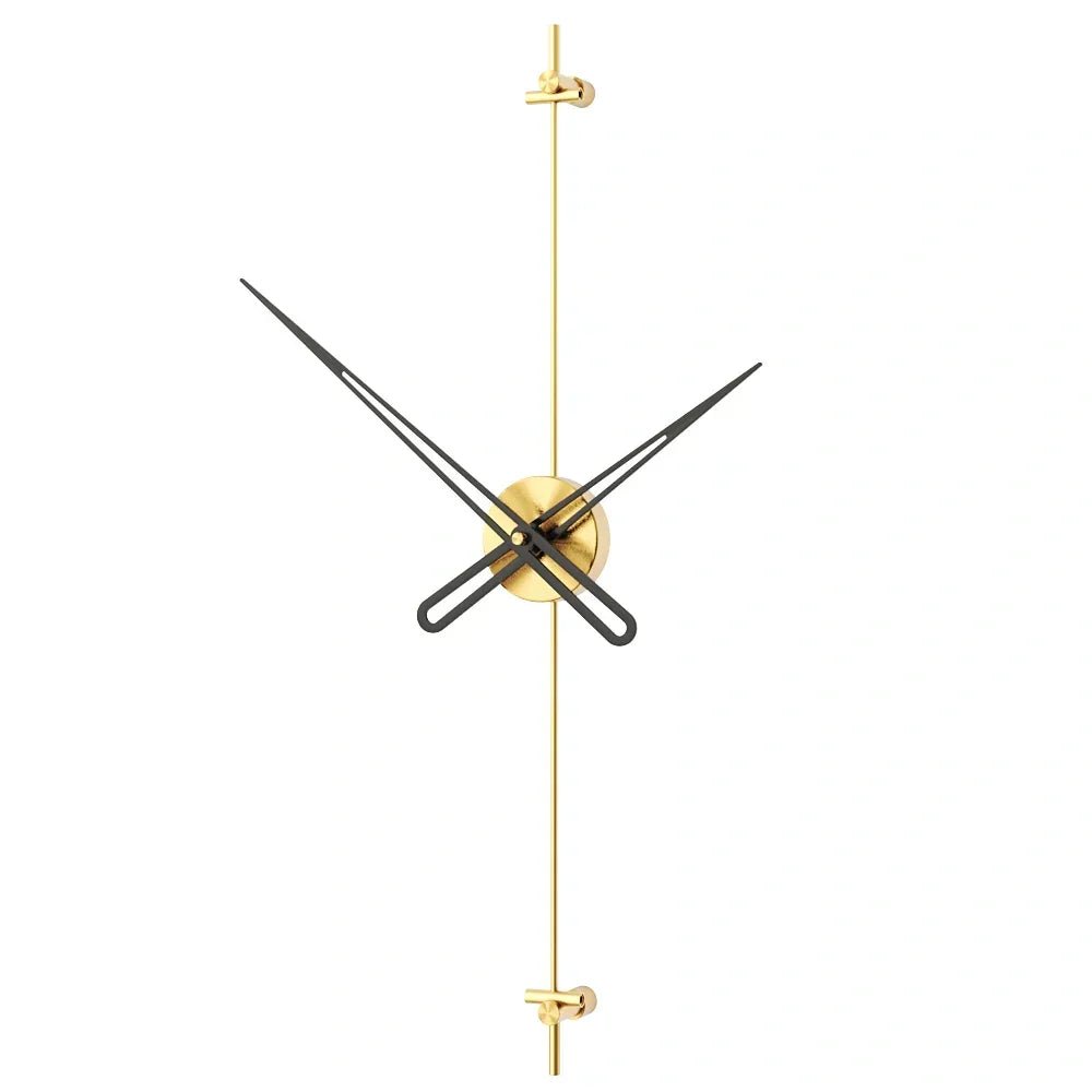 Black and Gold Large Wall Clock for Living Room - All India Decor