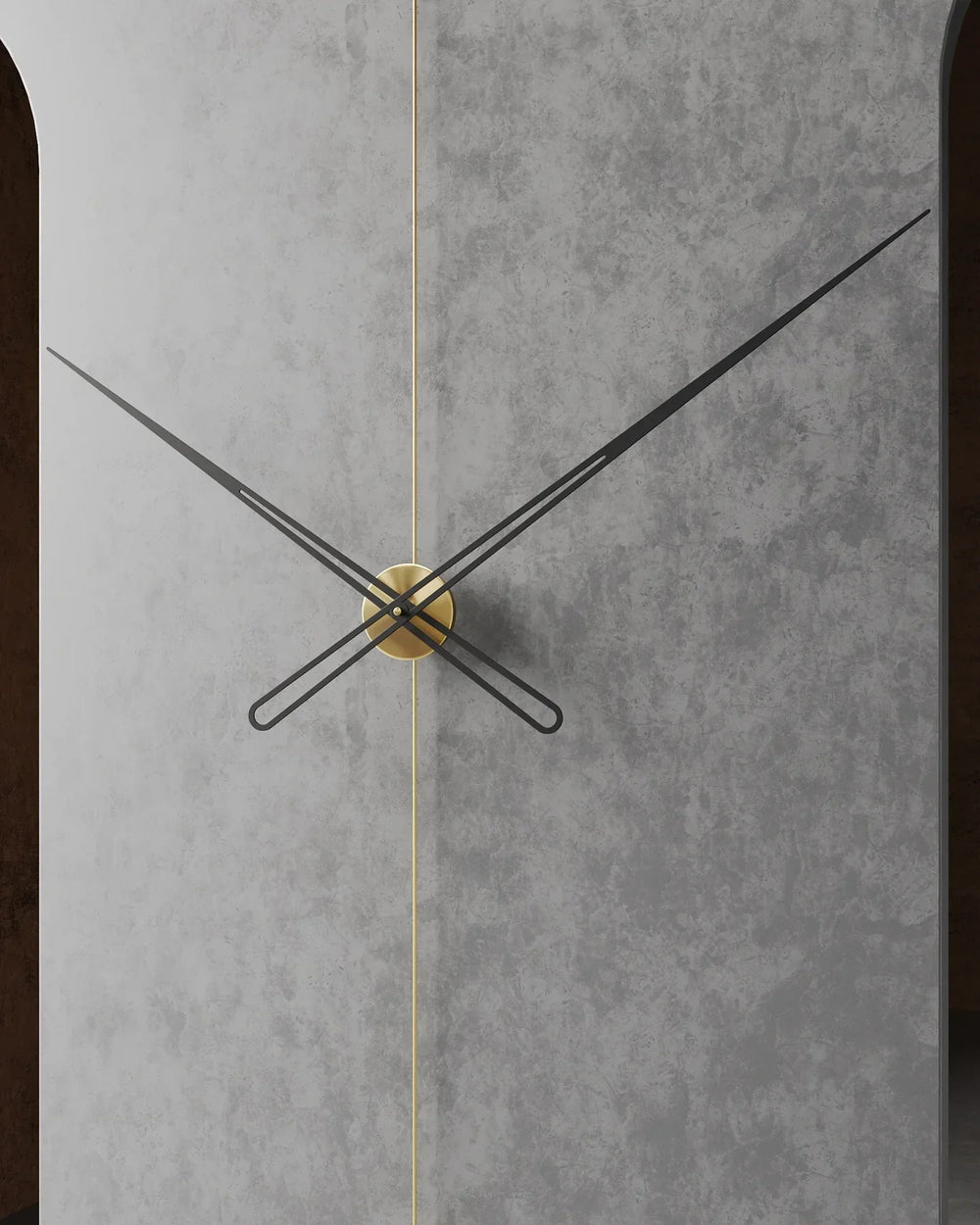 Black and Gold Large Wall Clock for Living Room - All India Decor
