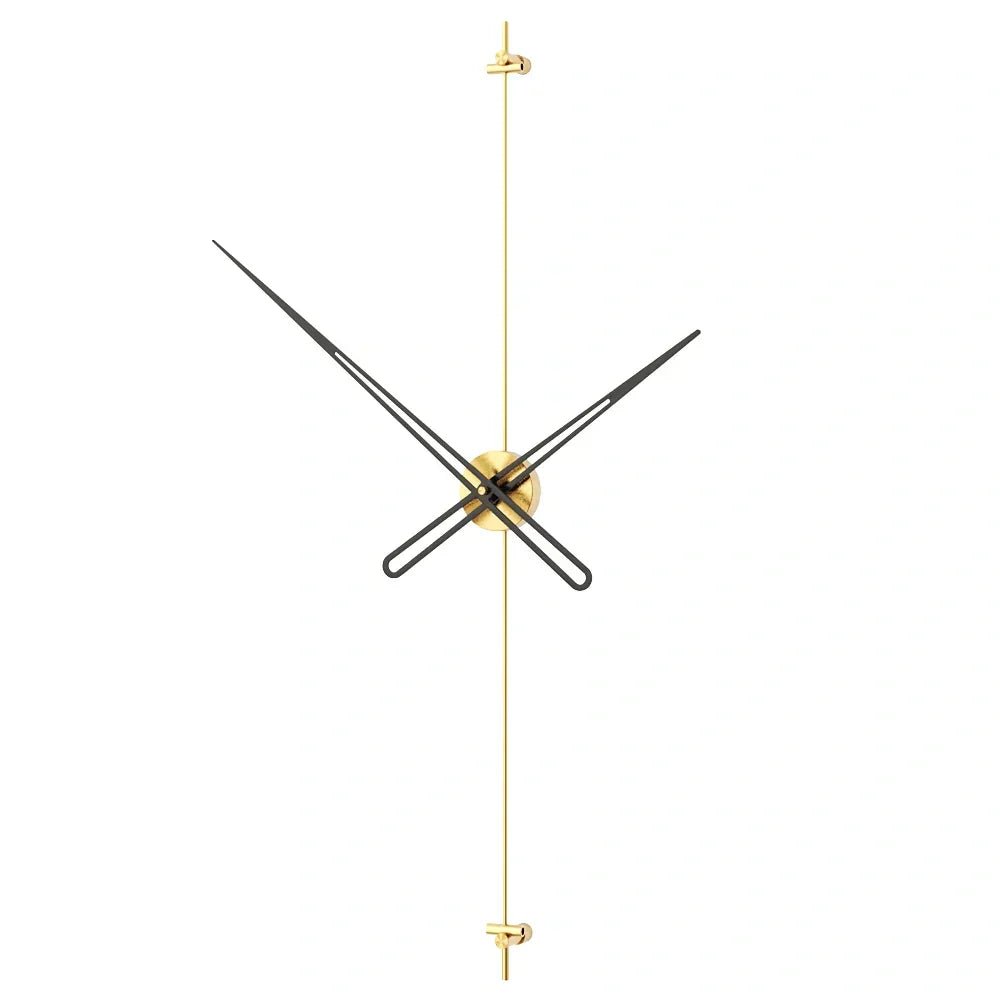 Black and Gold Large Wall Clock for Living Room - All India Decor