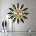 Black and Golden Designer Metal Wall Clock - All India Decor