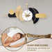 gold and black modern wall clock with features