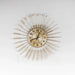 sun shape gold wall clock