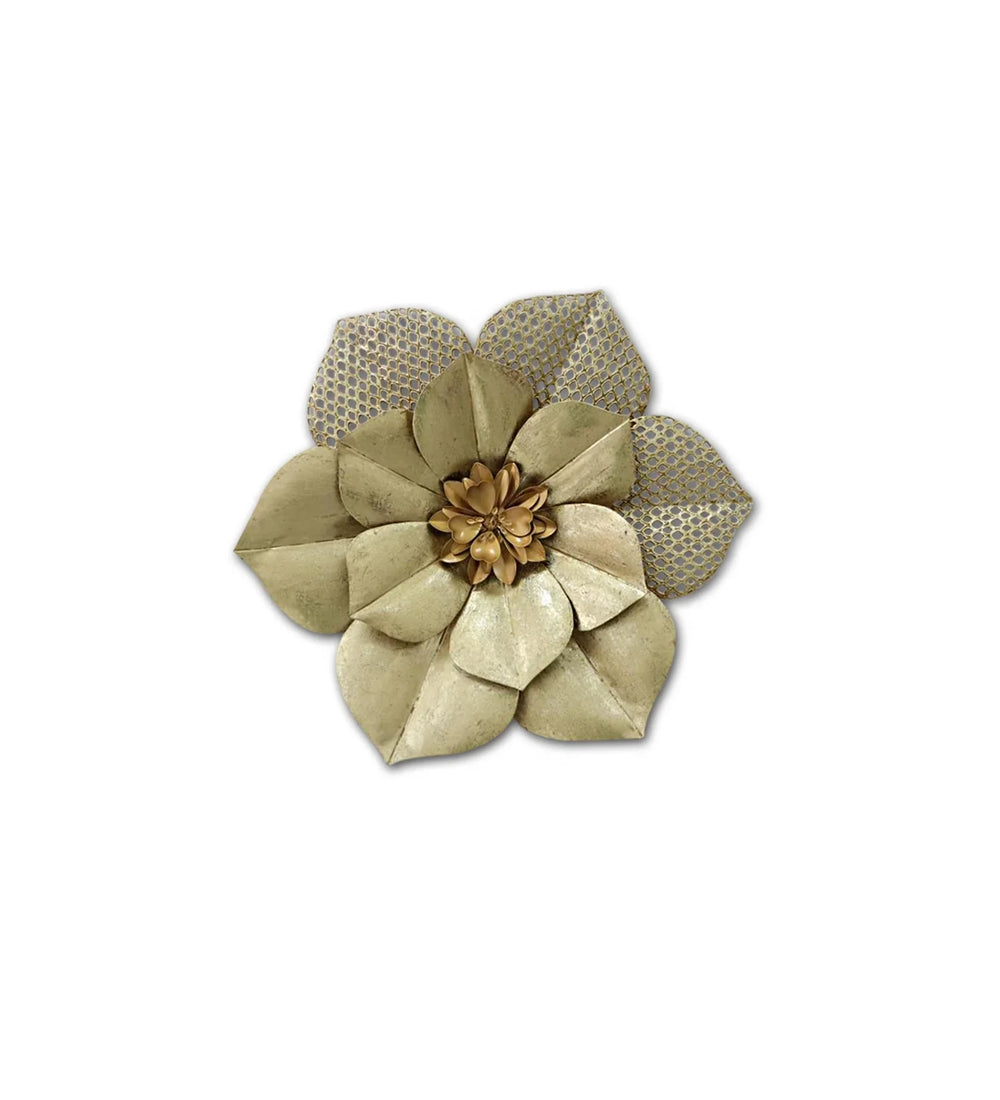 Golden Extravagance Floral Metal Wall Art - All India Decor