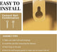 Gold wall bracket with installation instructions on a beige background