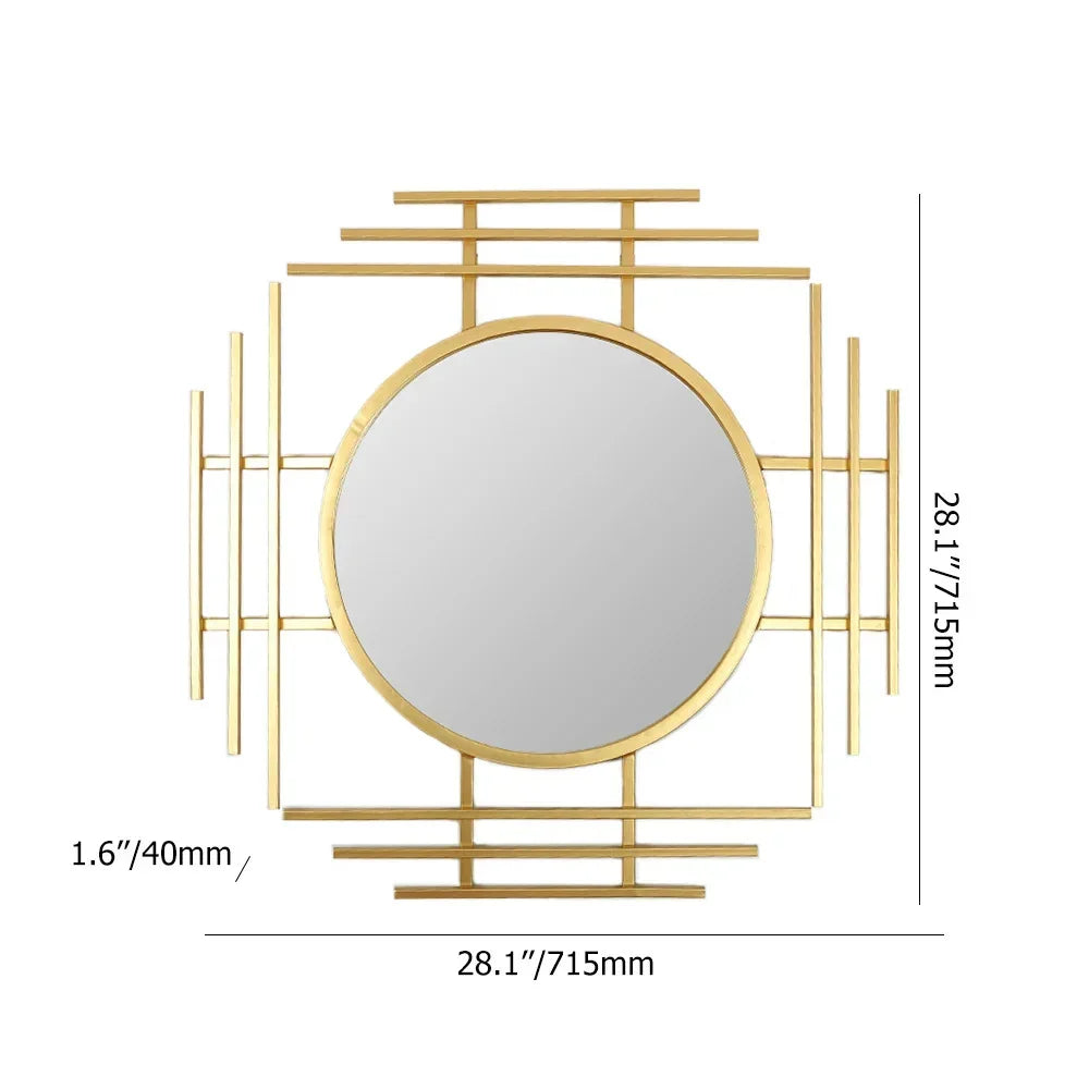 Lattice Gold Wall Mirror - All India Decor