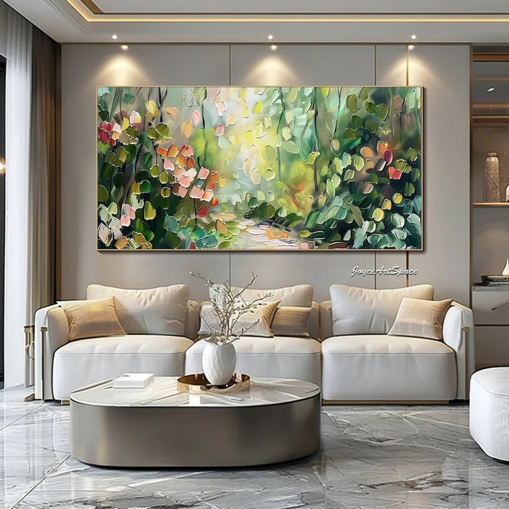 Large Abstract Canvas 3D Textured Landscape Painting Abstract Wall Art Modern Bedroom Wall Art Custom Boho Wall Art - All India Decor