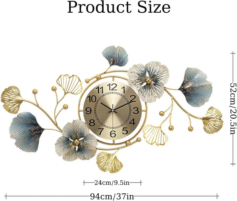 large decorative wall clock size chart