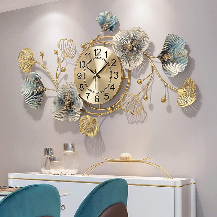 large decorative wall clock side view
