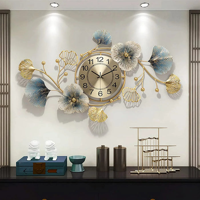 large decorative wall clock front view