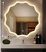 large round led mirror size chart