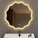 large round led mirror 