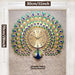 living room peacock wall clock size chart