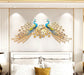 dual peacock wall clock design