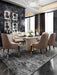 luxury dining table set with chairs