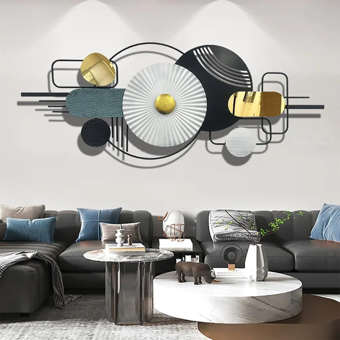 Royal Abstract Geometric Luxury Metal Wall Art - All India Decor