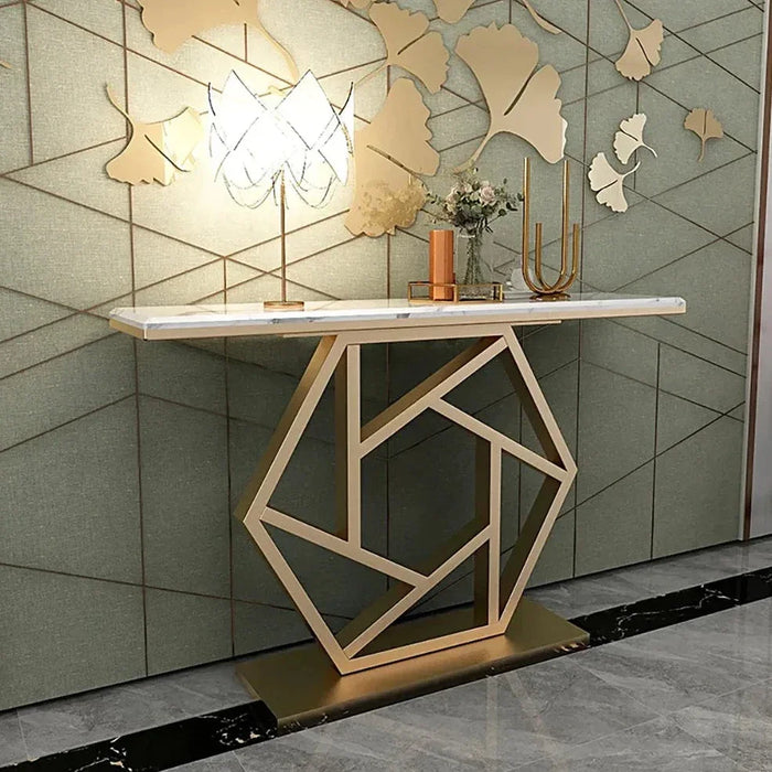 marble console table golden frame