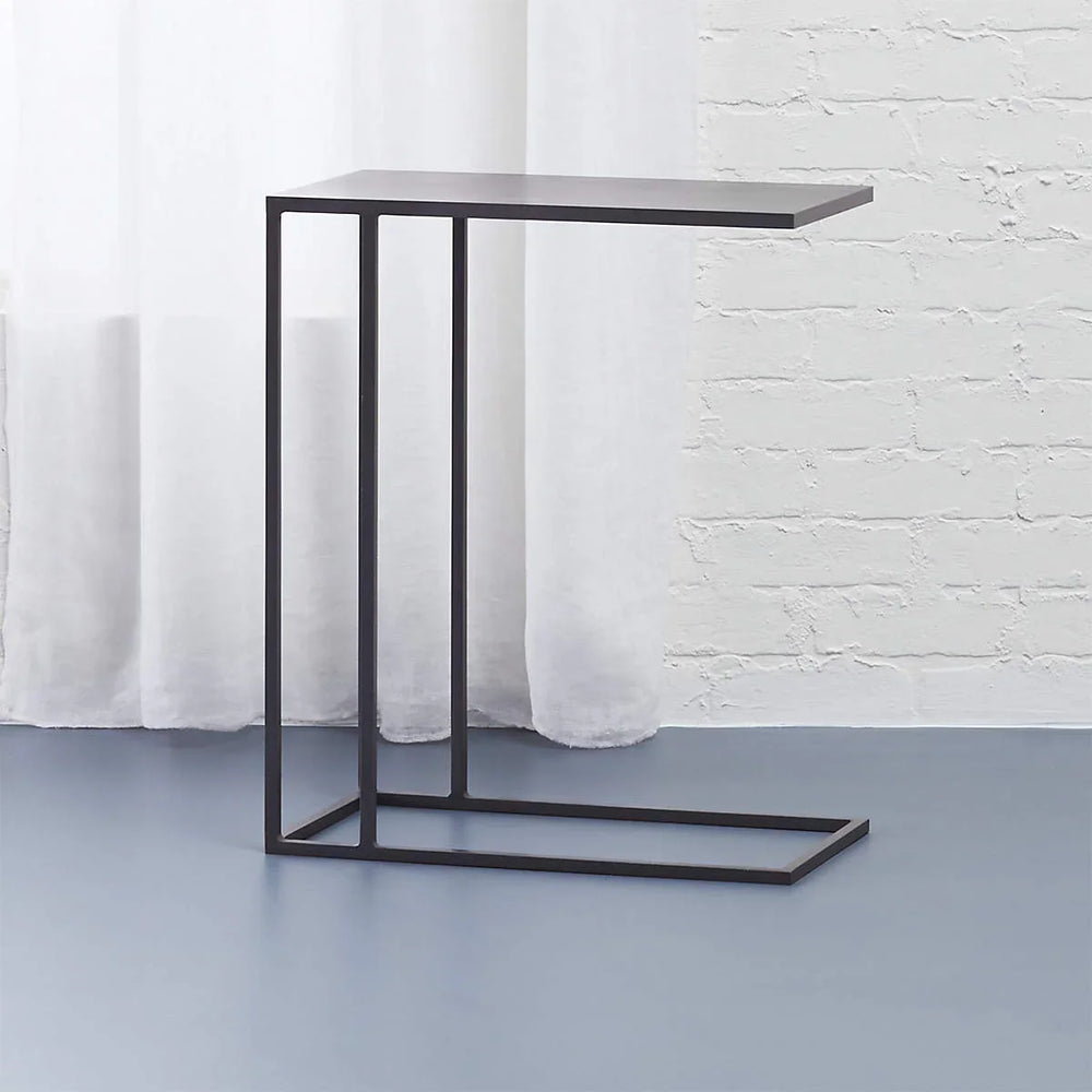 BLACK METAL C SIDE TABLE - All India Decor