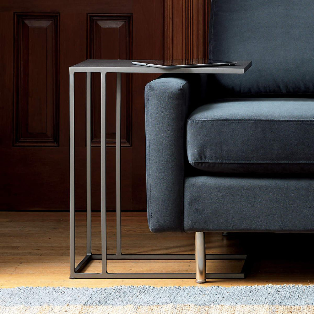BLACK METAL C SIDE TABLE - All India Decor